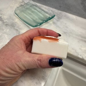 Bottom texture detail of Moonlit Jasmine Elixir Soap.