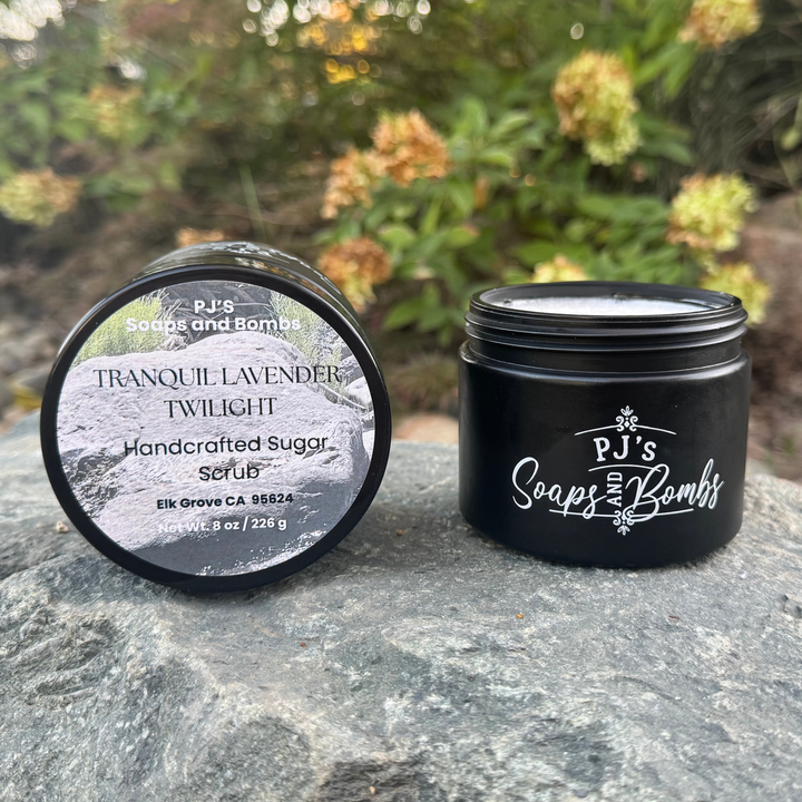 Lemongrass and Mint Sugar Scrub, Moisturizing Scrub, Eco-Friendly Skincare, 11 ounces