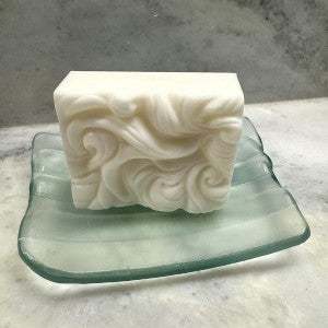 Front Details of Waves on Simply White Soap