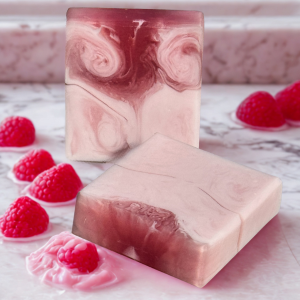 Sugared Raspberries Soap, Handcrafted with Aloe Vera, Olive Oil and Goat Milk, Sweet Smelling Soap, Cruelty Free, Paraben Free,