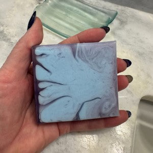 Moonlit Ocean Soapfront view in hand, highlighting movement of colors