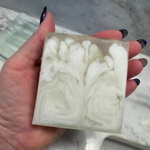 Unscented Luxury Soap in hand detailing movement