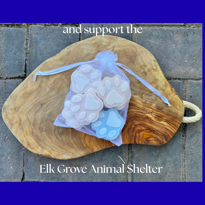 Puppy Paw Gift Bag that supports the Elk Grove CA Animal Shelter