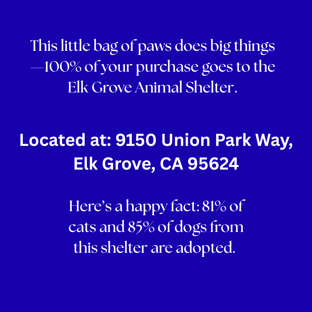 Puppy Paw Gift Bag that supports the Elk Grove CA Animal Shelter