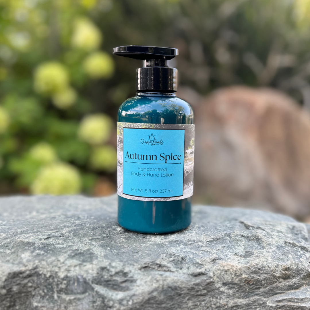 Autumn Spice Handcrafted Body & Hand Lotion – Moisturizing, Non-Greasy, with Hyaluronic Acid, 10 oz