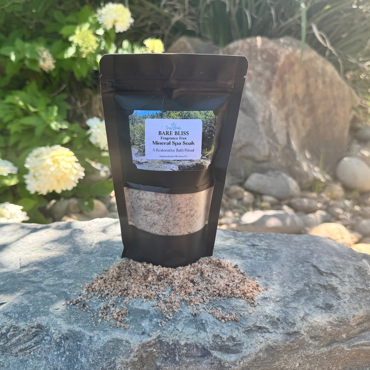 BARE BLISS FRAGRANCE-FREE Mineral Bath Soak, Calming & Restorative Soak for a Peaceful Spa Escape 8 oz