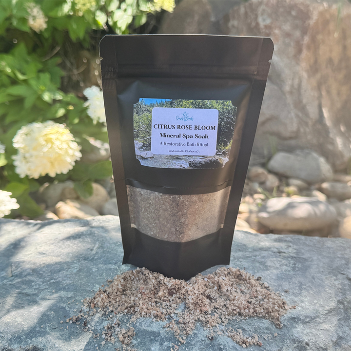 CITRUS ROSE BLOOM Mineral Bath Soak, Bright & Uplifting Citrus and Floral Soak for a Radiant Spa Escape 8 oz