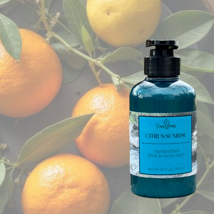 CITRUS SUNRISE Handcrafted Luxury Body Lotion – Lightweight, Non-Greasy & Deeply Moisturizing (10 oz)