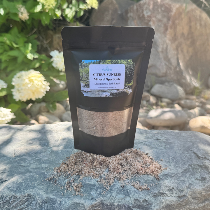 CITRUS SUNRISE Mineral Bath Soak, Bright & Uplifting Soak for a Radiant Spa Escape 8 oz