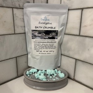 Eucalyptus Bath Crumble, Aromatherapy Bath, Relaxing Bath with Essential Oils