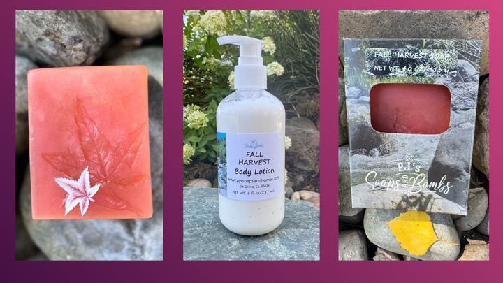 Fall Harvest Soap, Fall Design, Aloe Vera, Olive Oil and Argan Soap