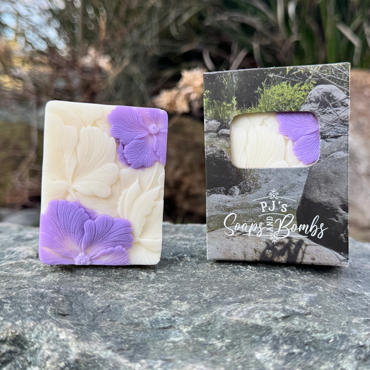 GARDEN SERENITY Lavender, Chamomile, Sweet Orange Scented Goatmilk and Argan Soap