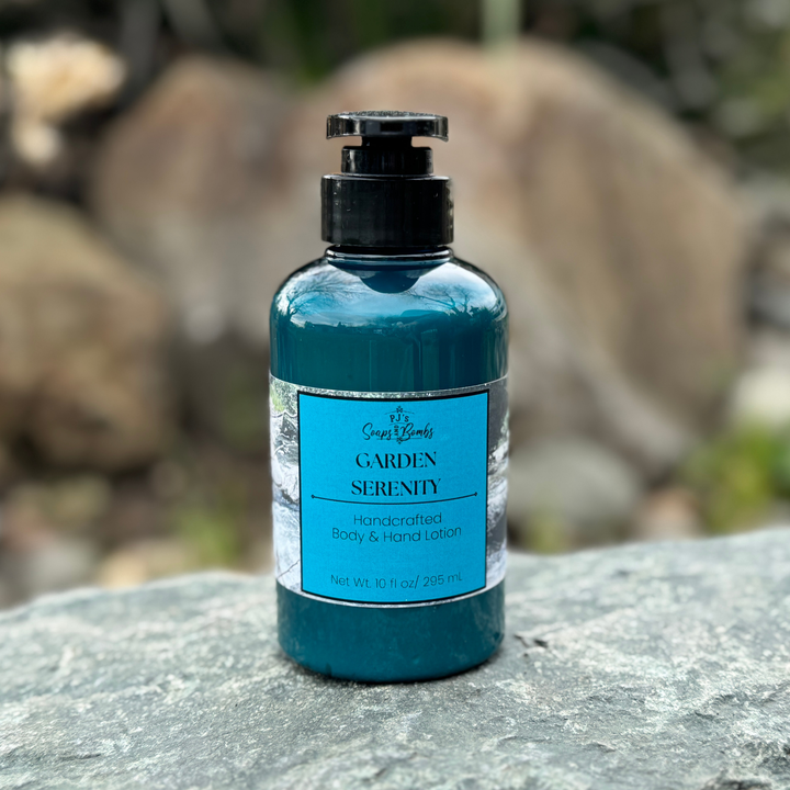 GARDEN SERENITY Handcrafted Luxury Body Lotion – Lightweight, Non-Greasy & Deeply Moisturizing (10 oz)