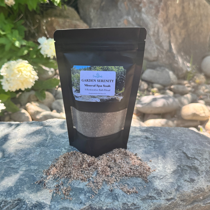 GARDEN SERENITY Mineral Bath Soak, Calming & Restorative Soak for a Peaceful Spa Escape 8 oz