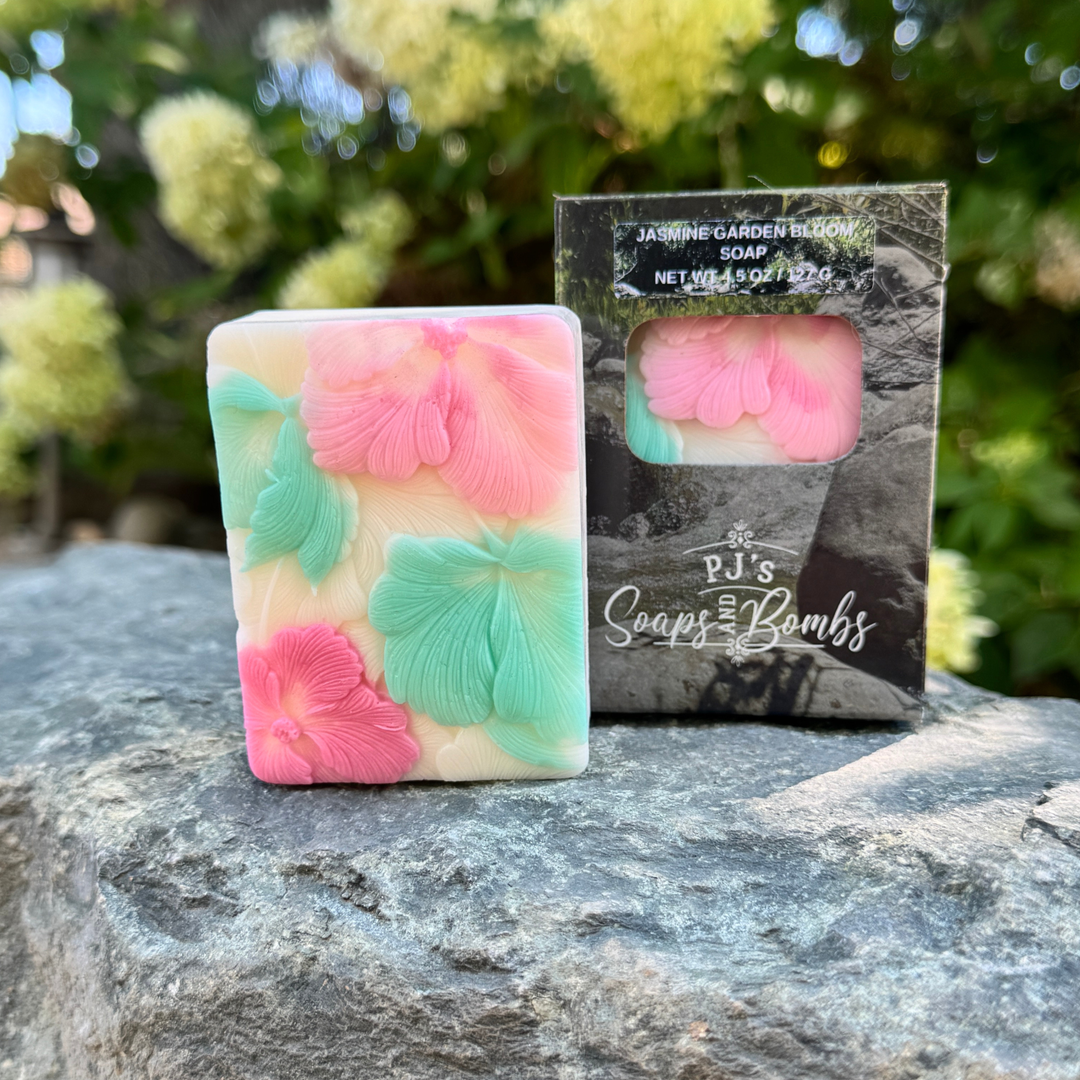 JASMINE GARDEN BLOOM Artisan Soap-Skin-Softening Goat Milk & Shea Butter