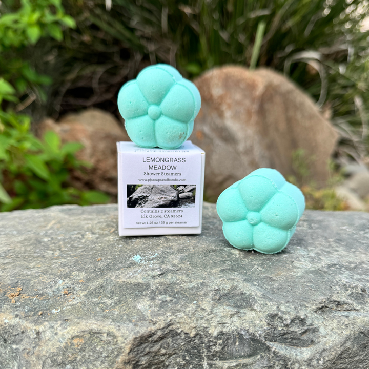 LEMONGRASS MEADOW Shower Steamers – Fresh Citrus & Herbal Aromatherapy Escape