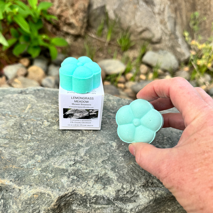 LEMONGRASS MEADOW Shower Steamers – Fresh Citrus & Herbal Aromatherapy Escape