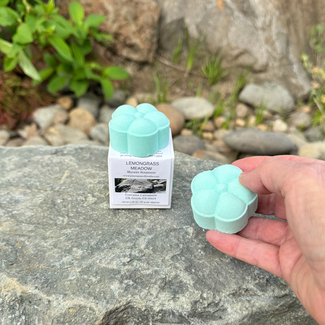 LEMONGRASS MEADOW Shower Steamers – Fresh Citrus & Herbal Aromatherapy Escape