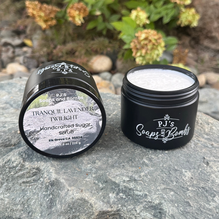 Lemongrass and Mint Sugar Scrub, Moisturizing Scrub, Eco-Friendly Skincare, 11 ounces