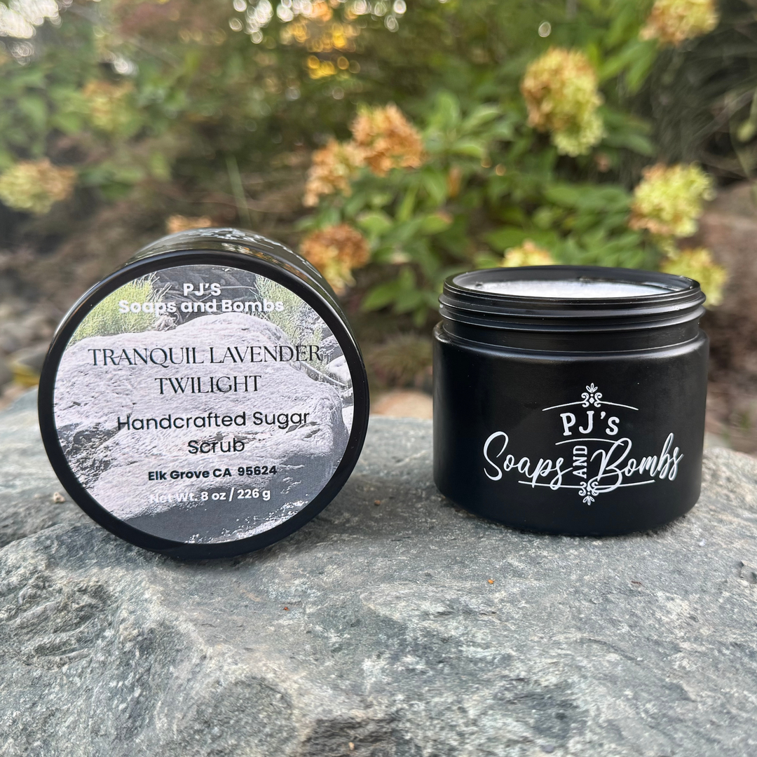 Lemongrass and Mint Sugar Scrub, Moisturizing Scrub, Eco-Friendly Skincare, 11 ounces