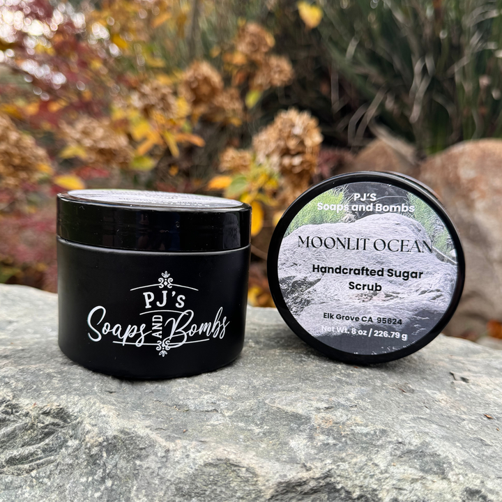 Moonlit Ocean Exfoliating Moonlit Ocean Body Sugar Scrub 8 oz – Gentle Exfoliating, Clean & Simple Formula, Paraben Free, Cruelty Free