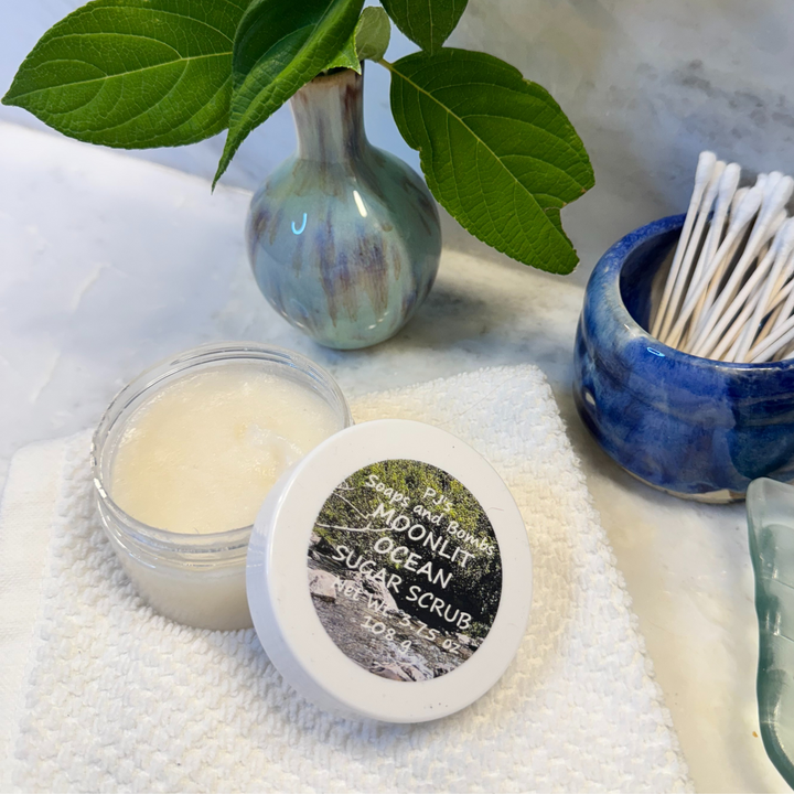 Moonlit Ocean Exfoliating Sugar Scrub, Small-Batch Body Care, Moisturizing Skin Care,  Cruelty-Free, Paraben-Free and Phthalate-Free Skin Care