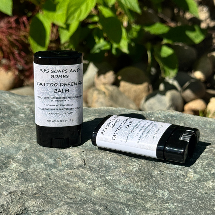 TATTOO DEFENSE BALM Travel Stick, Botanical Protection with Zinc Oxide