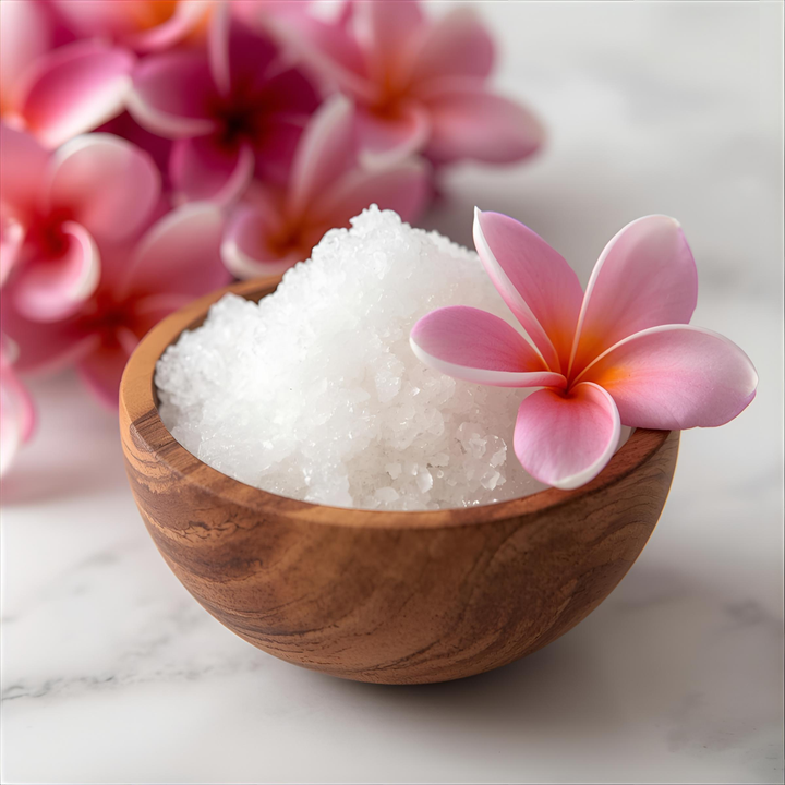 Pink Plumeria Exfoliating Sugar Scrub 8 oz – Natural Body Polish, Clean Ingredients