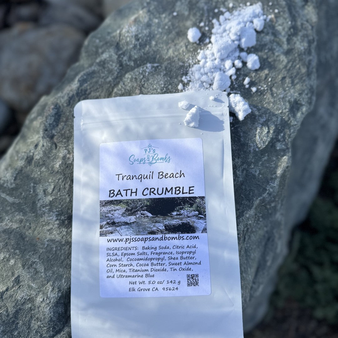 Tranquil Beach Bath Crumble, Beach Scent, Relaxing Aromatherapy Bath Soak