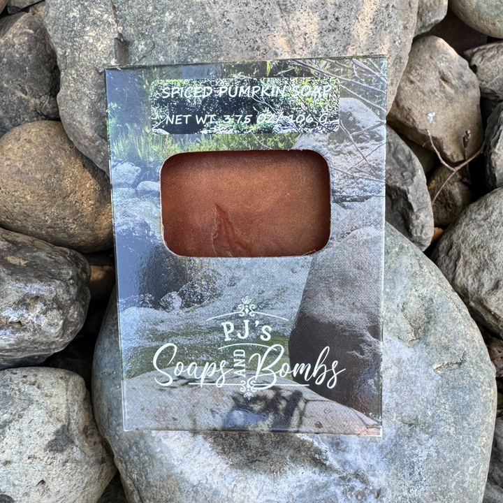 Spiced Pumpkin Soap, Fall Design, Aloe Vera, Olive Oil and Argan Soap