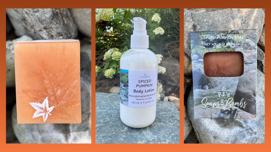 Spiced Pumpkin Soap, Fall Design, Aloe Vera, Olive Oil and Argan Soap