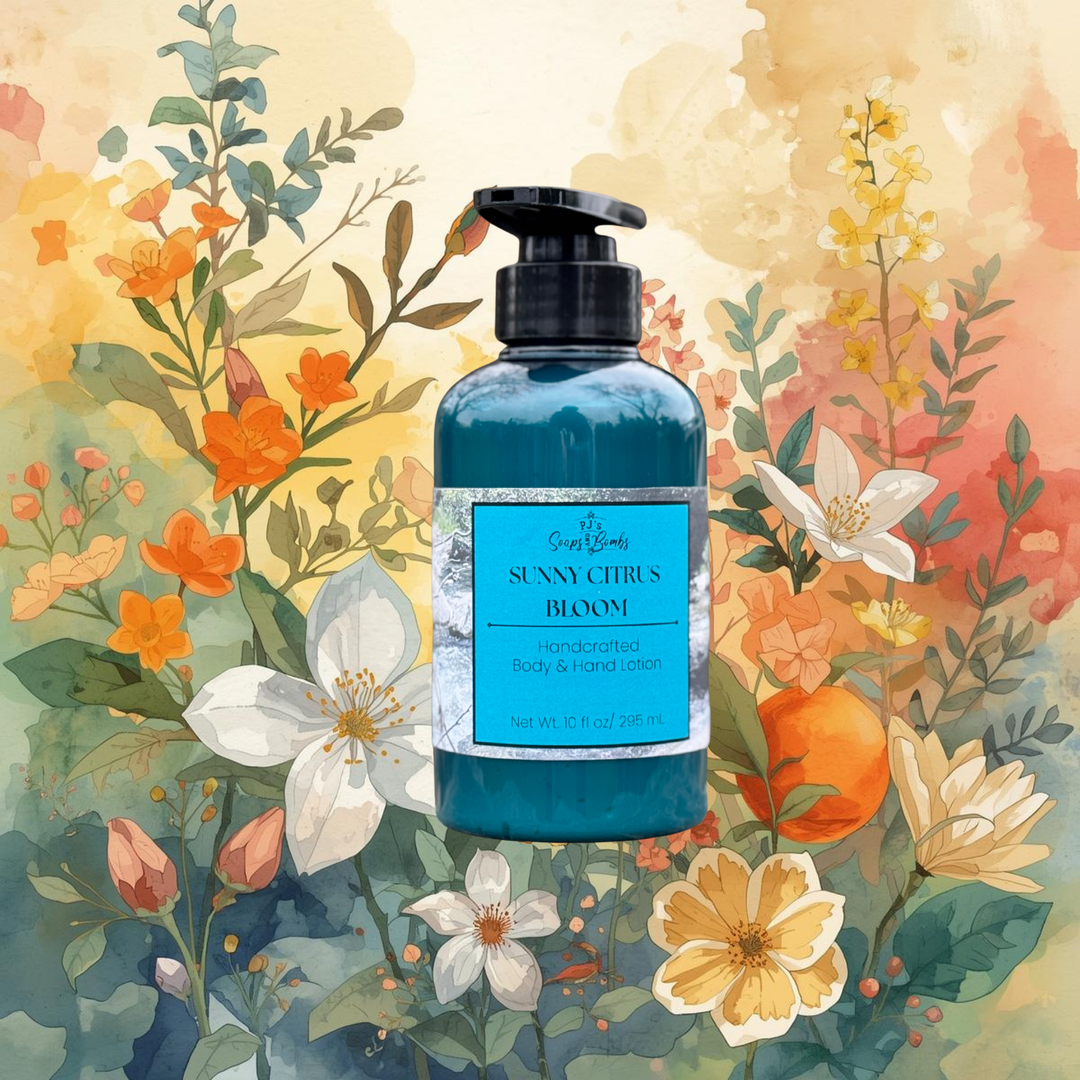 SUNNY CITRUS BLOOM Handcrafted Luxury Body Lotion – Lightweight, Non-Greasy & Deeply Moisturizing (10 oz)