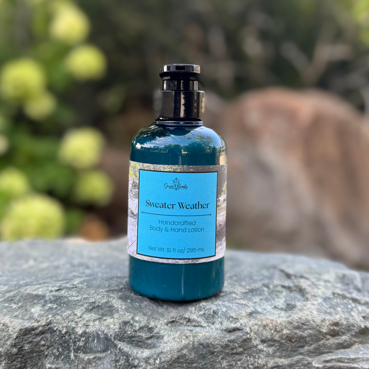 Sweater Weather Handcrafted Body & Hand Lotion – Moisturizing, Non-Greasy, with Hyaluronic Acid, 10 oz