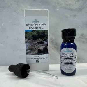 Tobacco and Vanilla Beard Oil, Handcrafted in Small Batches, Nourishing for Beards and Skin, Free of Parabens and Phthalate, Cruelty-Free