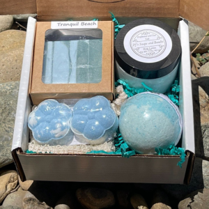 Gift Box, Relaxing Beach Scented Bath Products