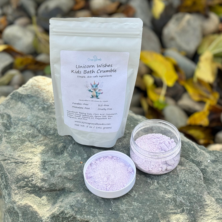 UNICORN RINGS Bath Crumble- Sweet Fruity Rings Scent Simple Skin-Safe Ingredients 5 oz