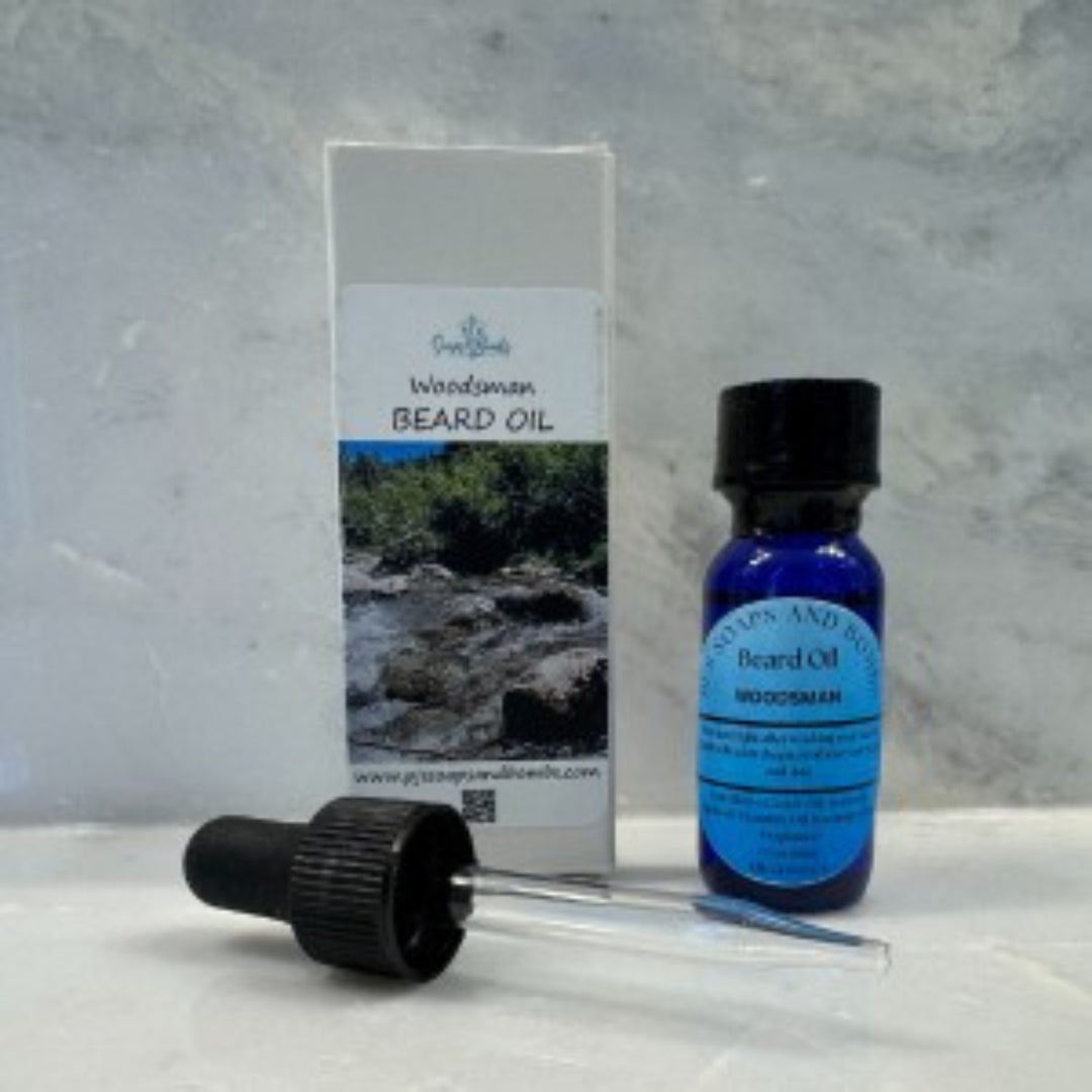 Woodsman Beard Oil, Handcrafted in Small Batches, Nourishing for Beards and Skin, Free of Parabens and Phthalate, Cruelty-Free