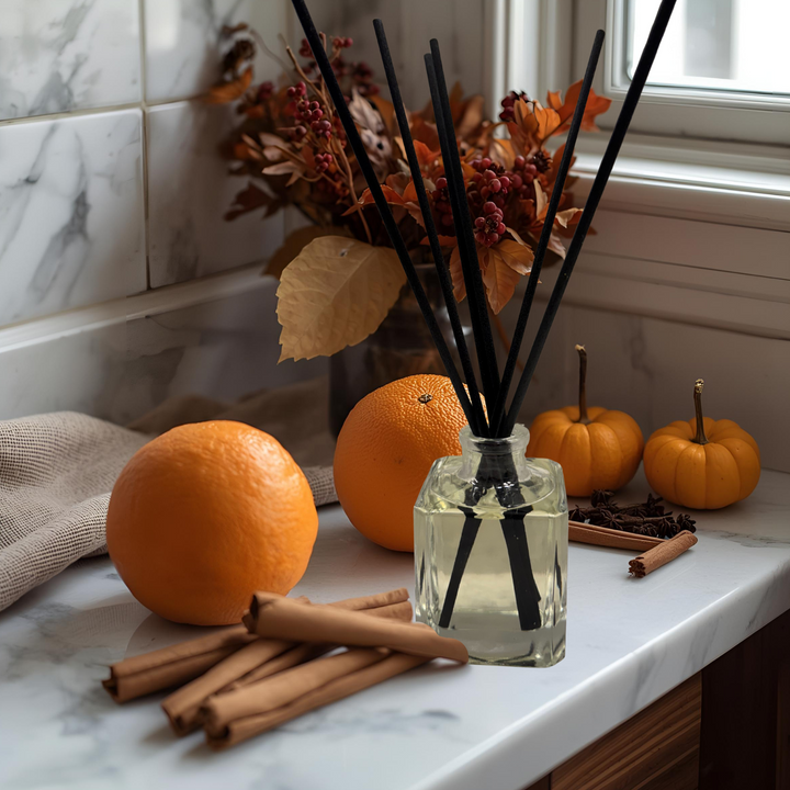 PJ's Autumn Spice Home Fragrance Room Diffuser, Cinnamon, Orange and Clove Warm Cozy Aroma, Flameless Fragrance