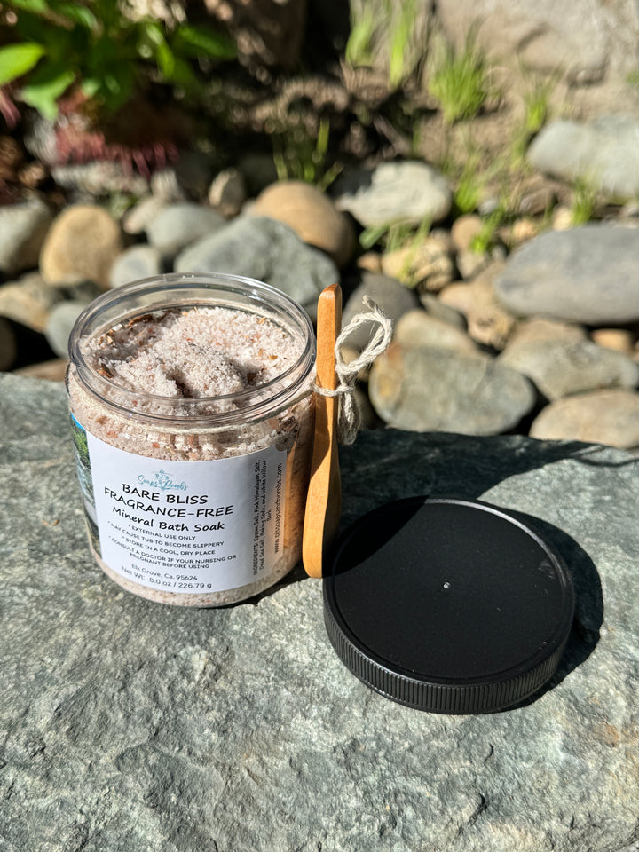 BARE BLISS FRAGRANCE-FREE Mineral Bath Soak, Calming & Restorative Soak for a Peaceful Spa Escape 8 oz