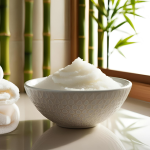 Calming Bamboo Sugar Scrub in a Bowl 