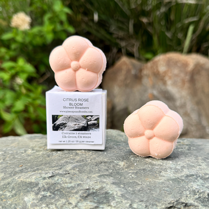 CITRUS ROSE BLOOM Shower Steamers – Cooling & Uplifting Aromatherapy