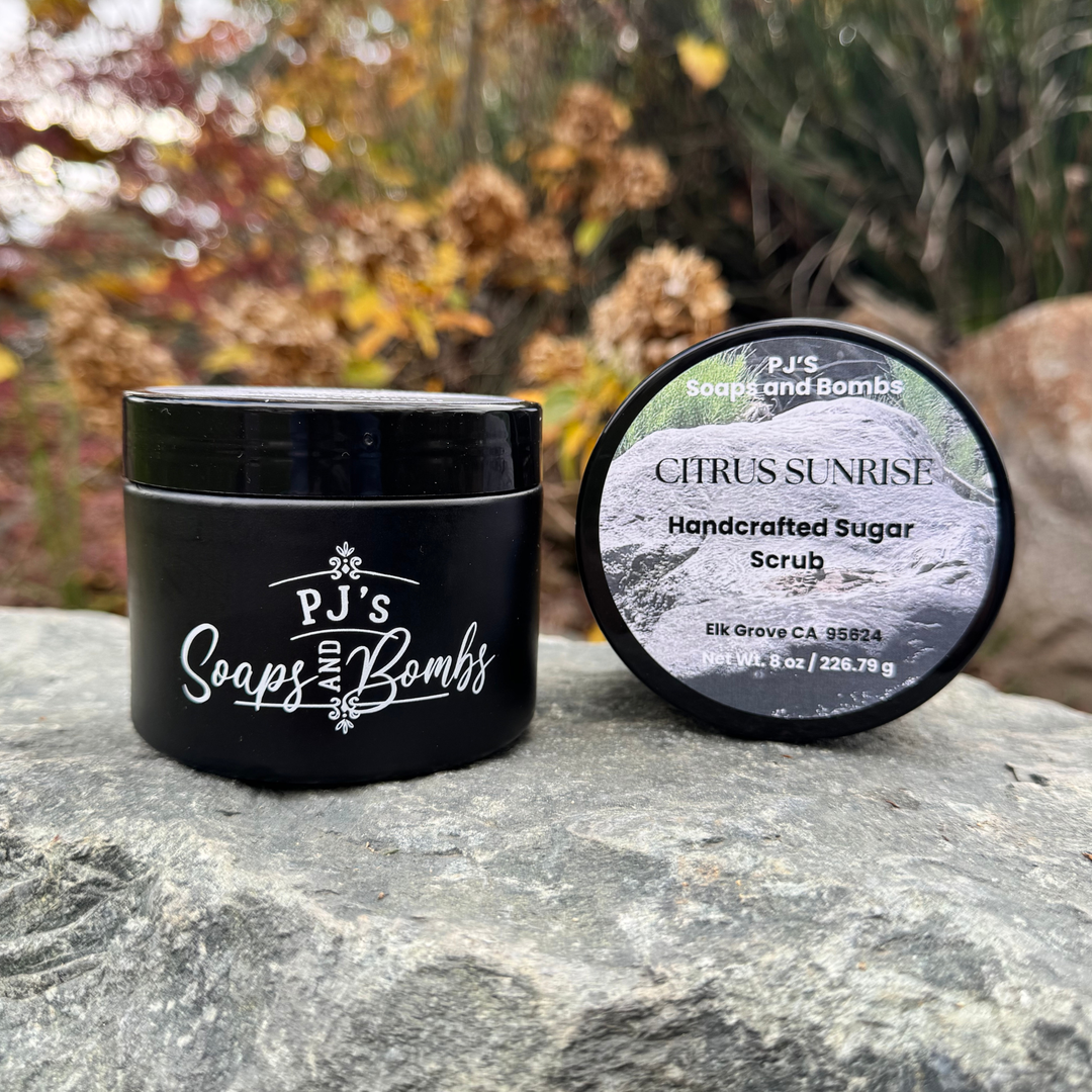 Citrus Sunrise 8 oz Sugar Scrub – Bright Grapefruit, Orange & Lemon Body Polish with Clean Ingredients