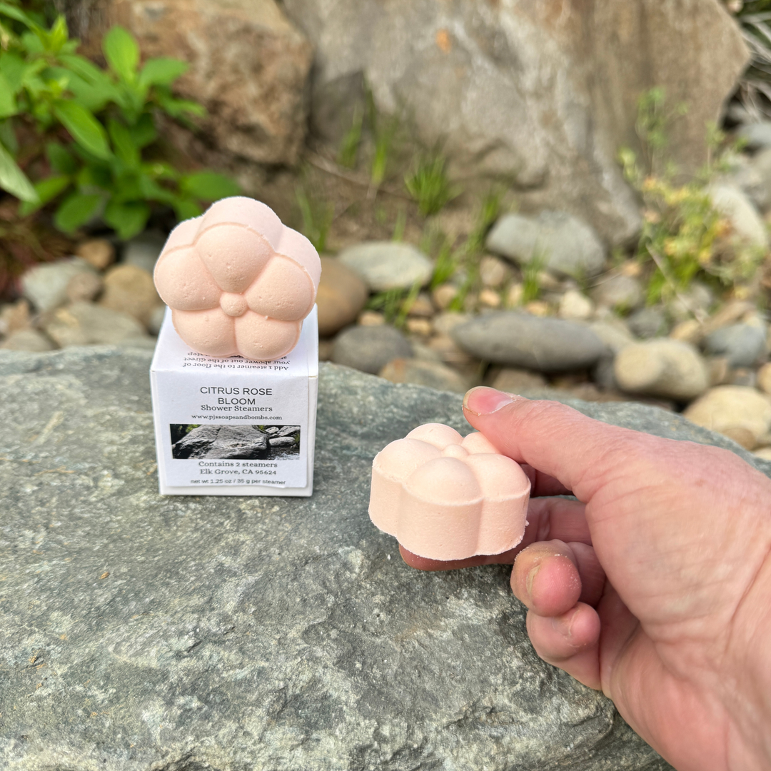 CITRUS ROSE BLOOM Shower Steamers – Cooling & Uplifting Aromatherapy