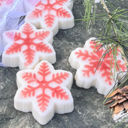 Peppermint Snowflake Winter Soap with Shea Butter