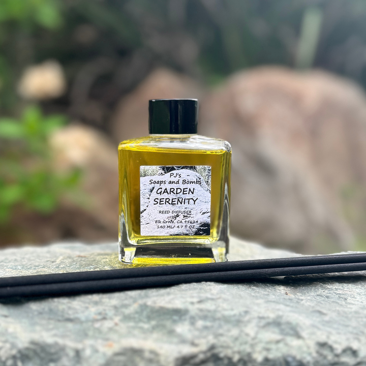 GARDEN SERENITY Reed Diffusers – Lavender, Chamomile & Sweet Orange Home Fragrance, 4.7 oz