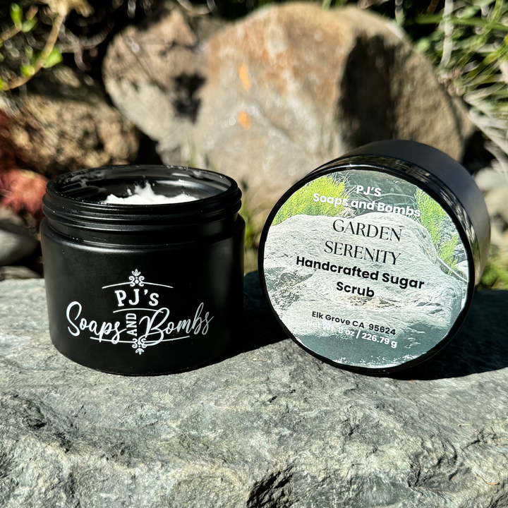 GARDEN SERENITY Sugar Scrub – Soft Floral and Citrus Glow, Exfoliating Body Polish (8 oz)