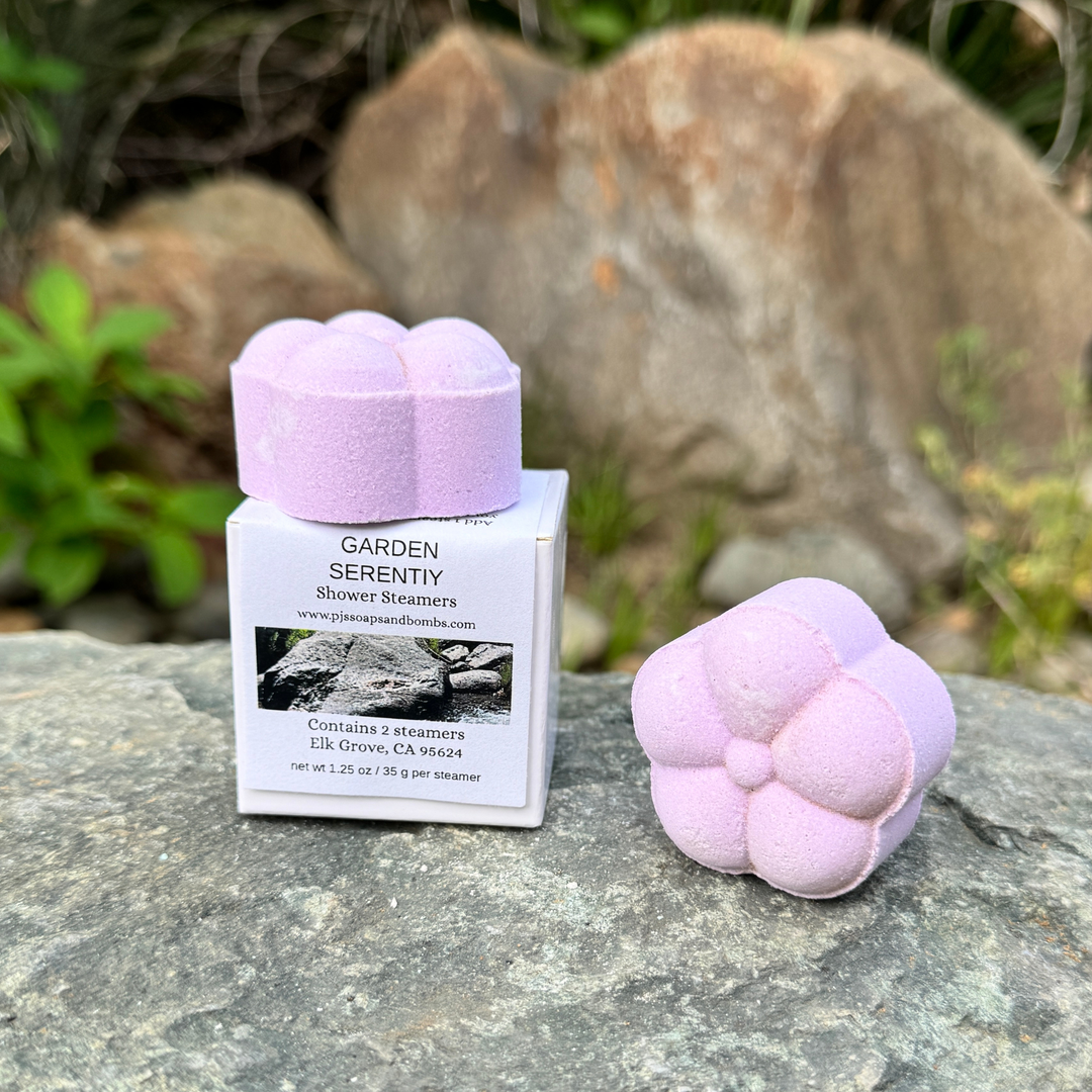 GARDEN SERENITY Shower Steamers – Lavender, Chamomile & Sweet Orange Aromatherapy Relaxation