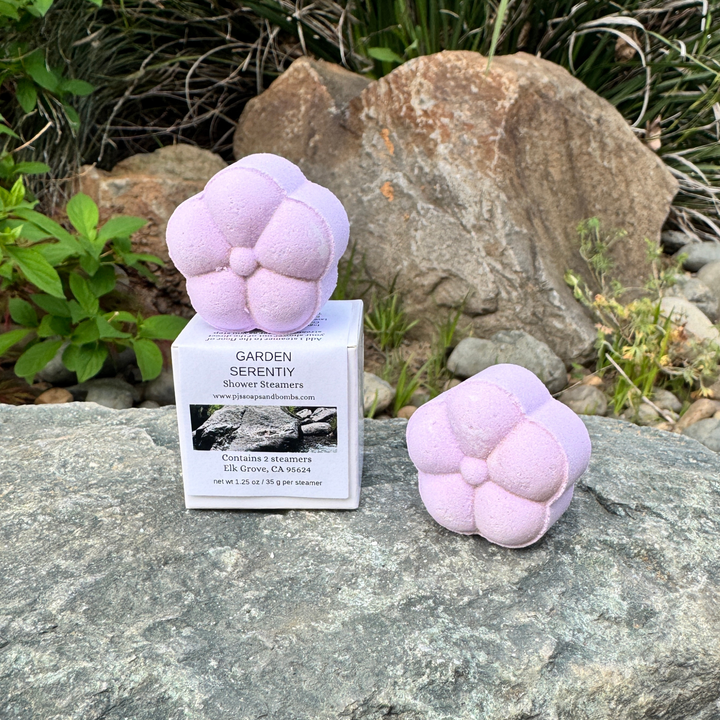 GARDEN SERENITY Shower Steamers – Lavender, Chamomile & Sweet Orange Aromatherapy Relaxation