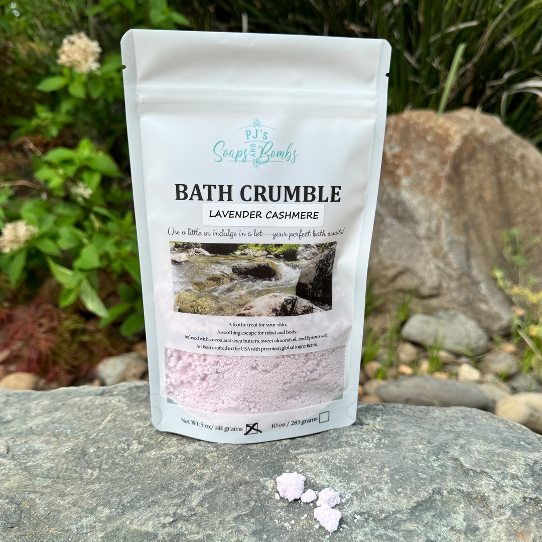 LAVENDER CASHMERE Bath Crumble – Foaming, Moisturizing Bath Crumble for a Luminous Spa Escape