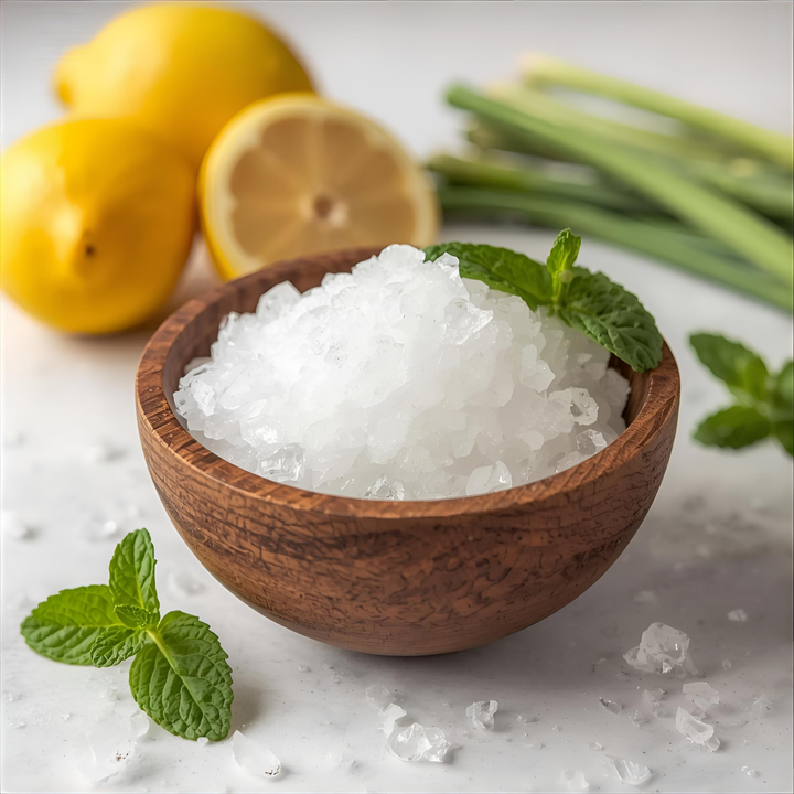Lemongrass and Mint Exfoliating Sugar Scrub 8 oz – Natural Body Polish, Clean Ingredients